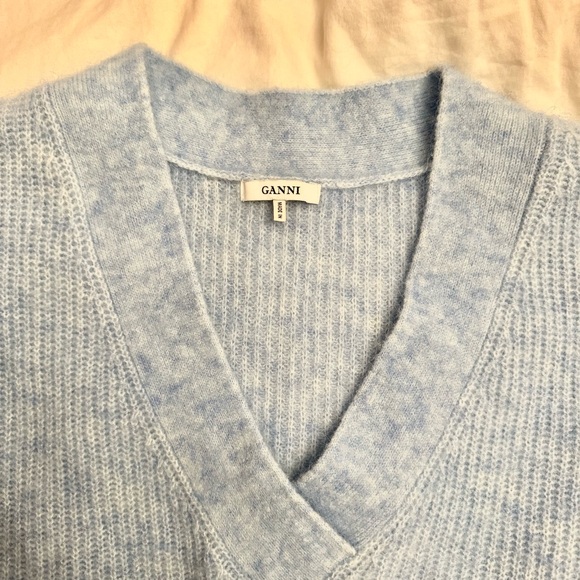 Ganni V-neck Wool Sweater M - Picture 2 of 3